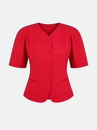 Veste ajustée à manches courtes