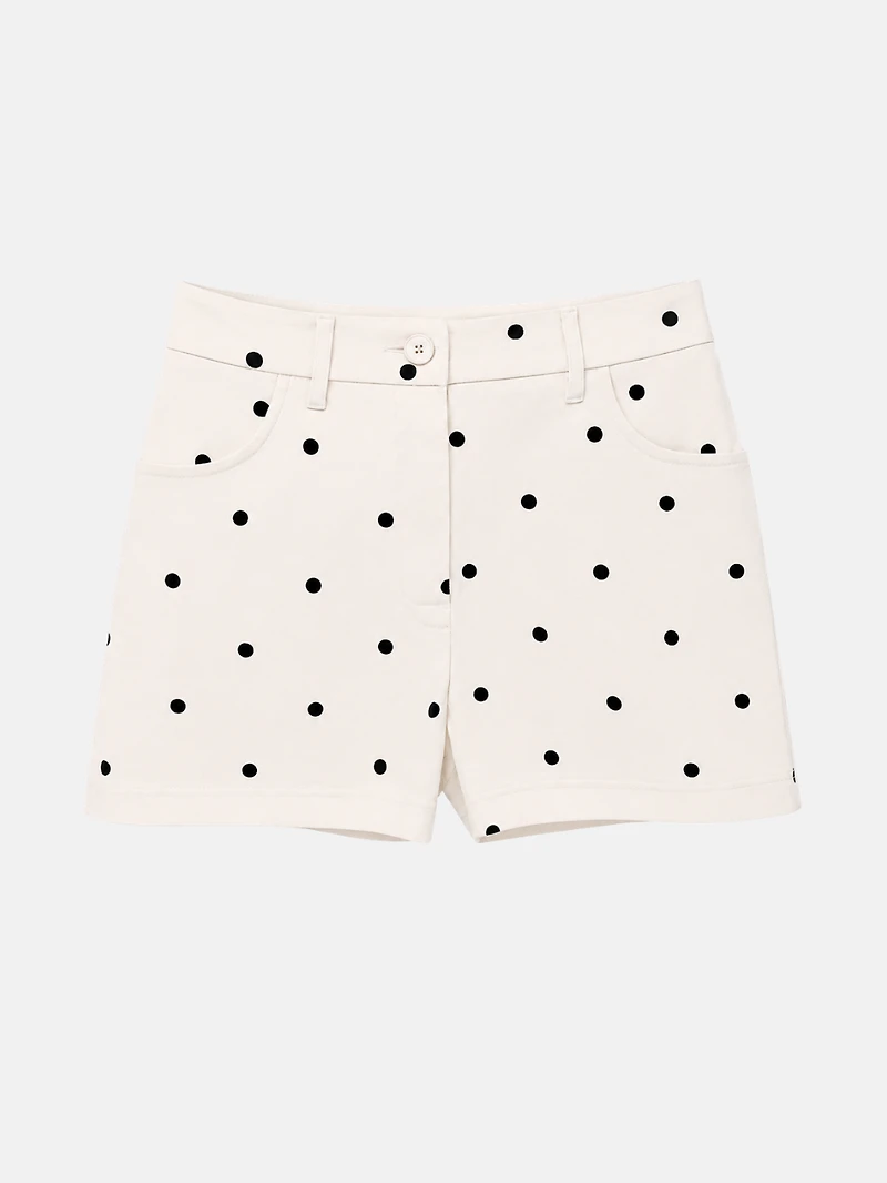 Polka Dot Tailored Shorts