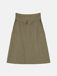 Belted Midi Skirt