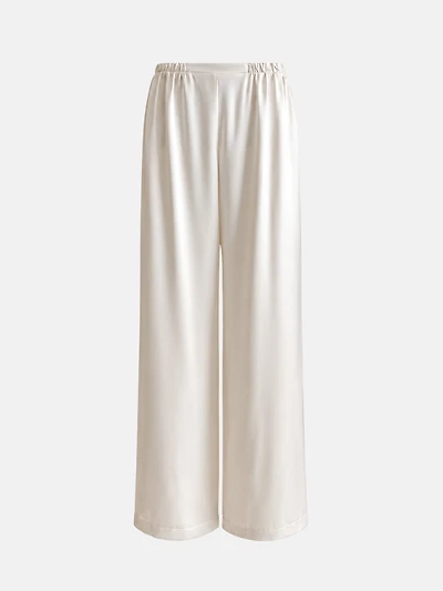 Pantalon large en satin
