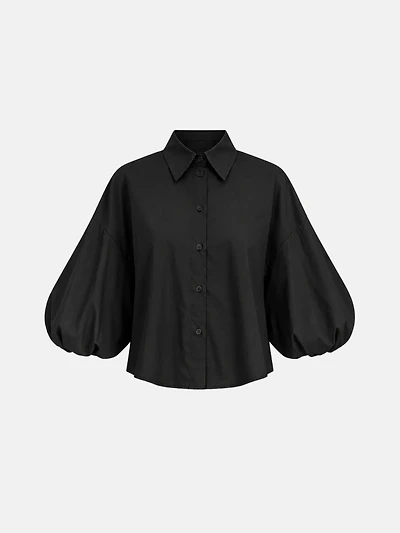 Chemise légère à manches bouffantes