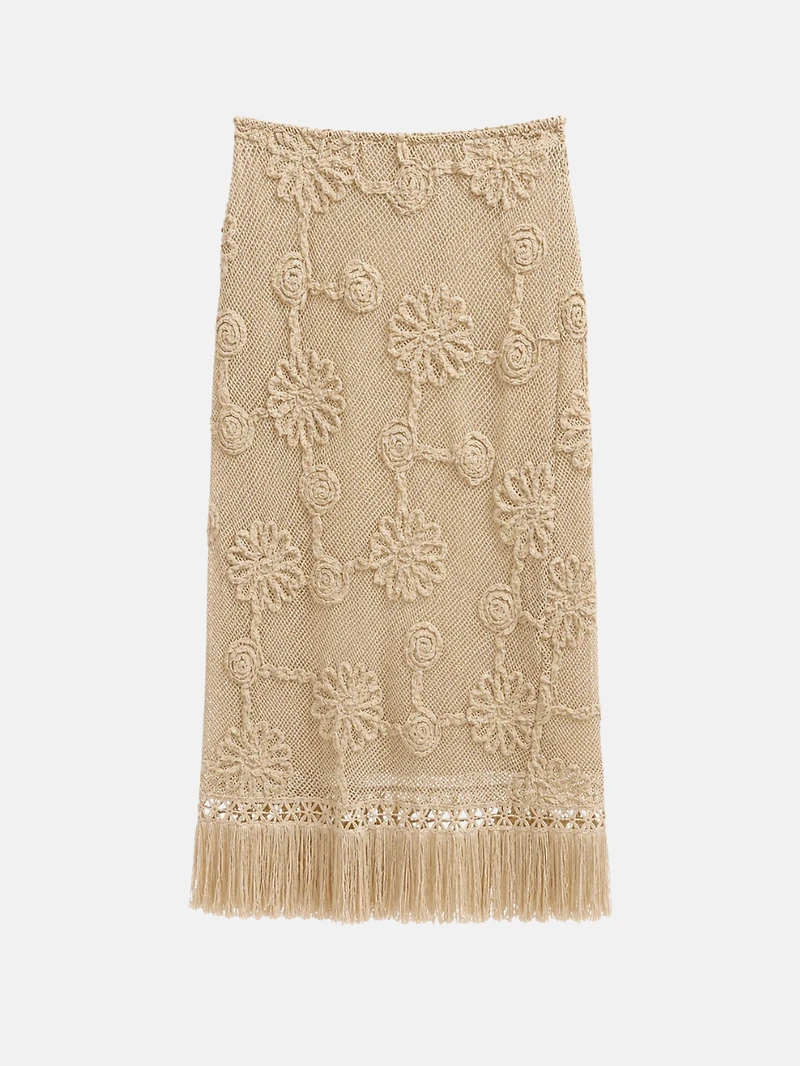 Crochet Skirt Elastic Waist