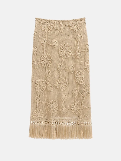 Crochet Skirt Elastic Waist