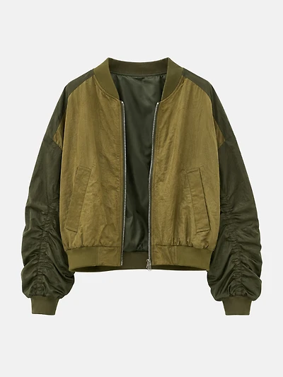 Luxe Cropped Bomber
