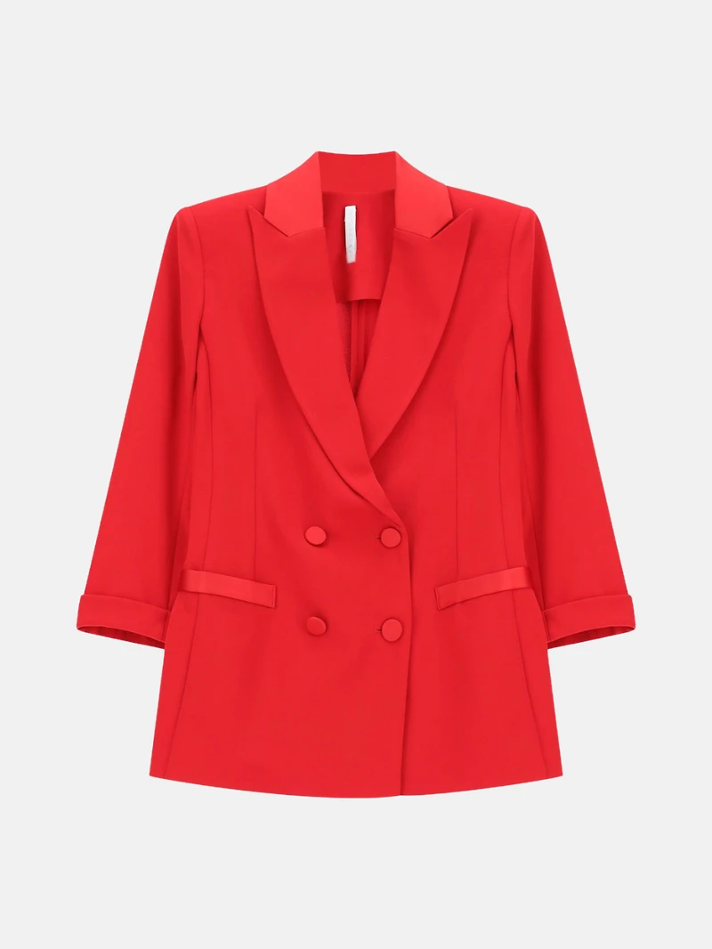 Blazer double-breasted with three-quarter sleeves