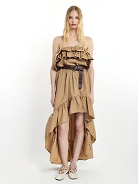 Asymmetrical Belted Dress