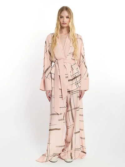 Veste kimono rayée