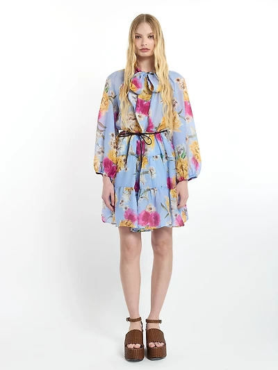 Robe courte fleurie