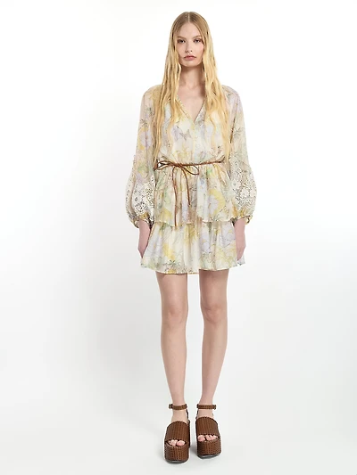 Robe courte fleurie