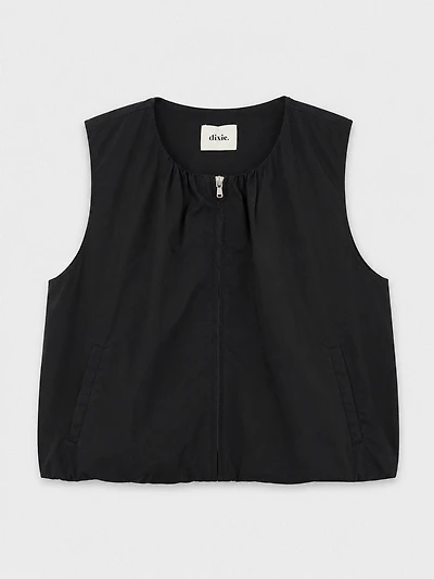 Zip-Front Sleeveless Vest
