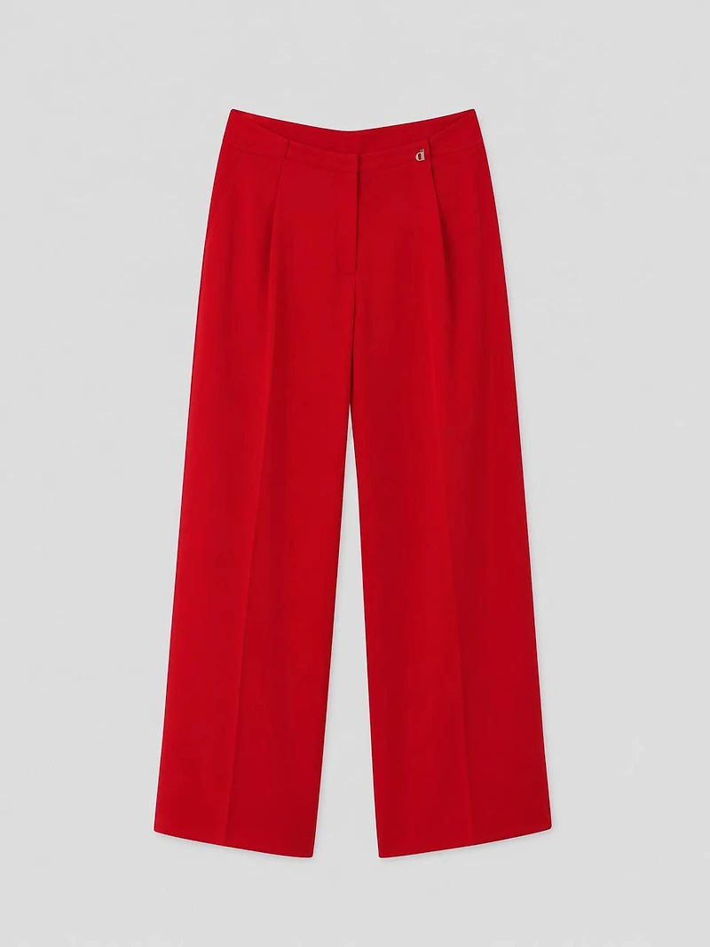 Wide-Leg Tailored Pants