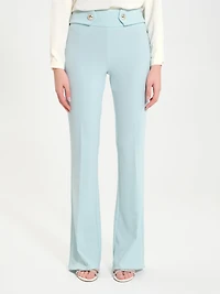 Flared Trousers with 2 Buttons