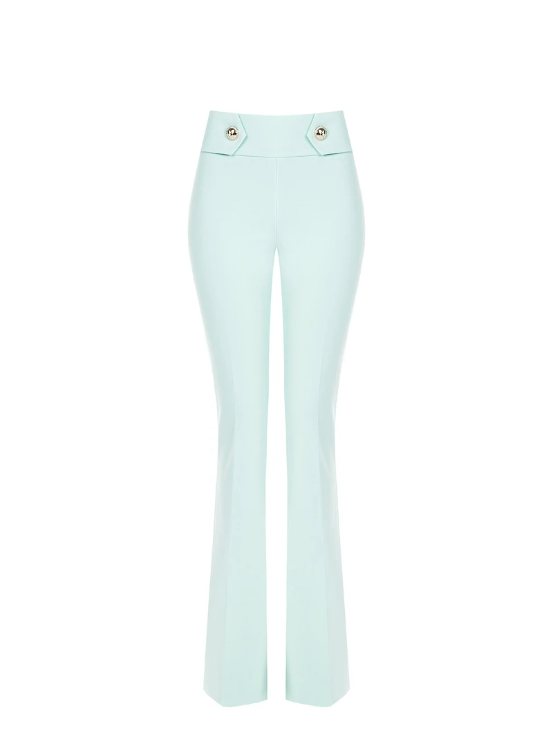 Flared Trousers with 2 Buttons