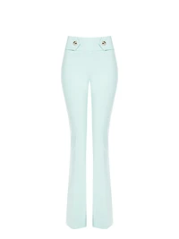 Flared Trousers with 2 Buttons