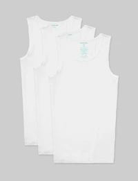 Second Skin Tank Stay-Tucked Undershirt (3-Pack)