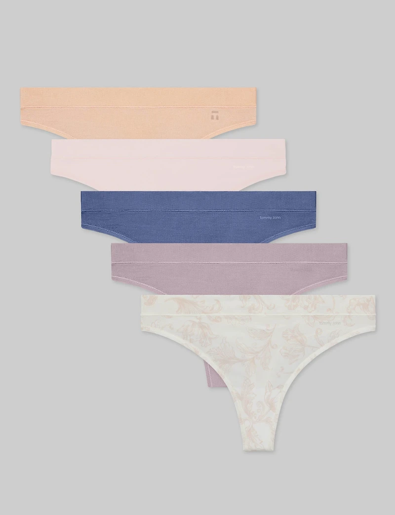 Women's Second Skin Thong (5-Pack
