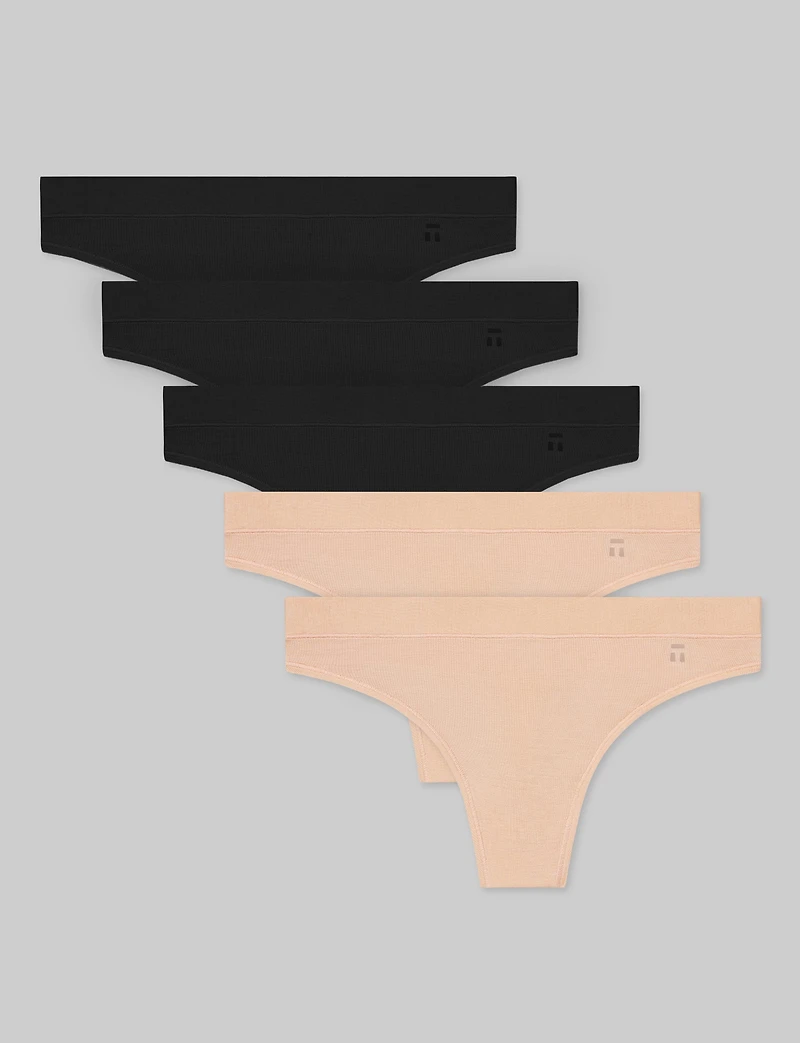 Women's Second Skin Thong (5-Pack