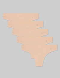 Women's Second Skin Thong (5-Pack)