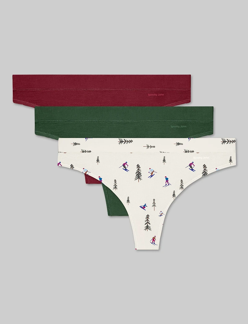 Women's Second Skin Thong (3-Pack