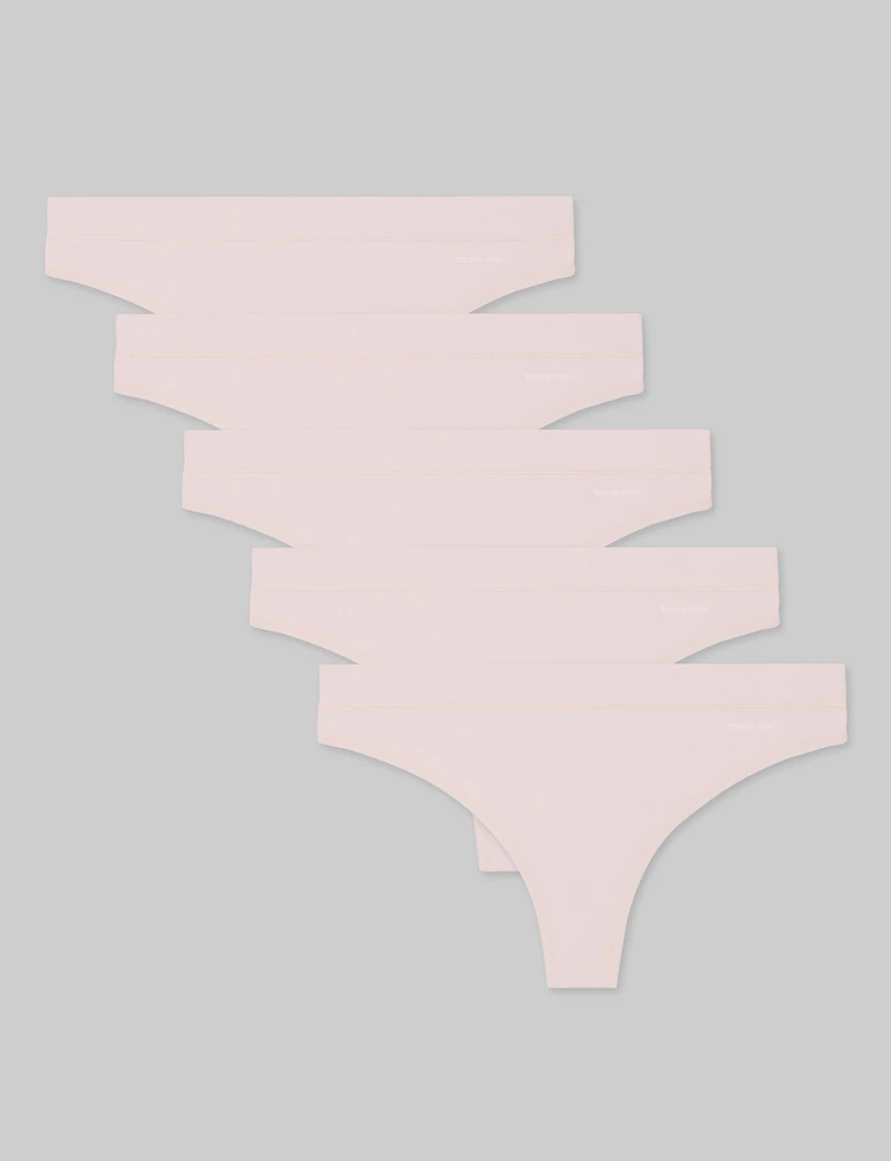 Women's Second Skin Thong (5-Pack