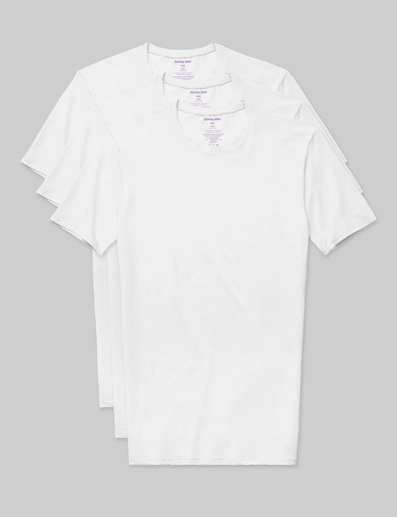 Cool Cotton Crew Neck Stay-Tucked Undershirt (-Pack