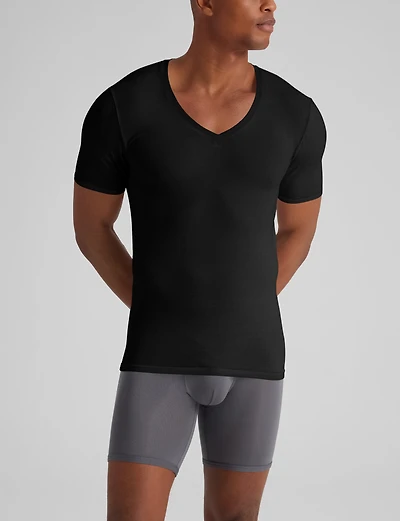 Cool Cotton Deep V-Neck Stay-Tucked Undershirt
