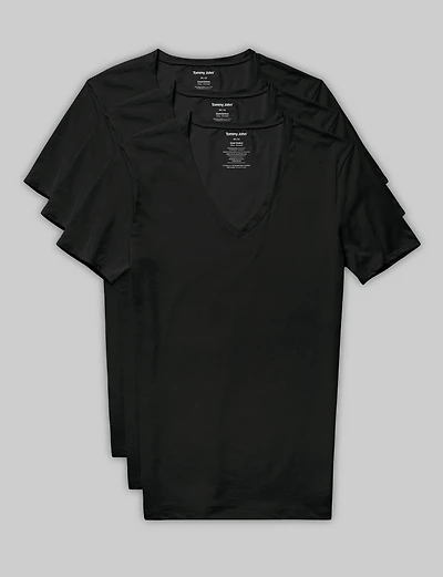Cool Cotton Deep V-Neck Stay-Tucked Undershirt (-Pack