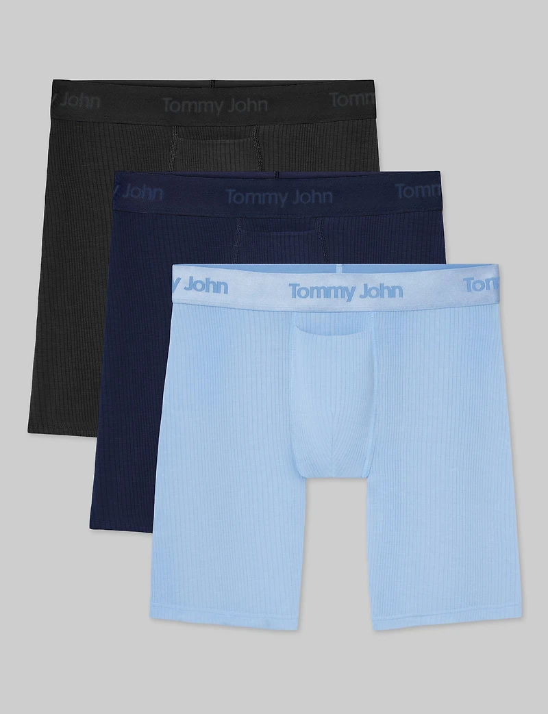 Second Skin Luxe Rib Boxer Brief 8" (-Pack