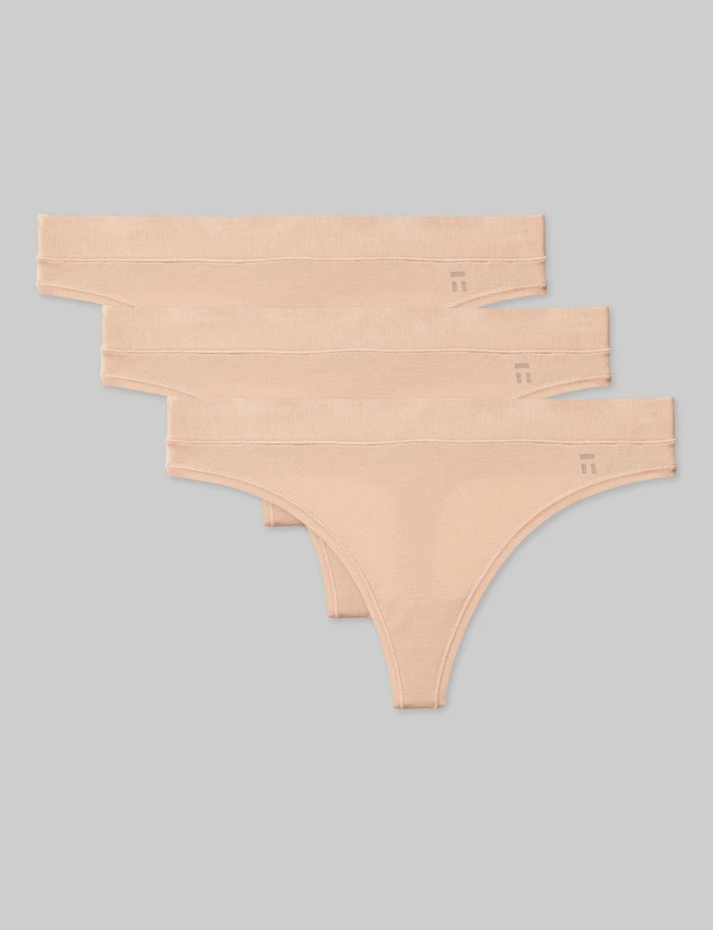 Women's Second Skin Thong (3-Pack