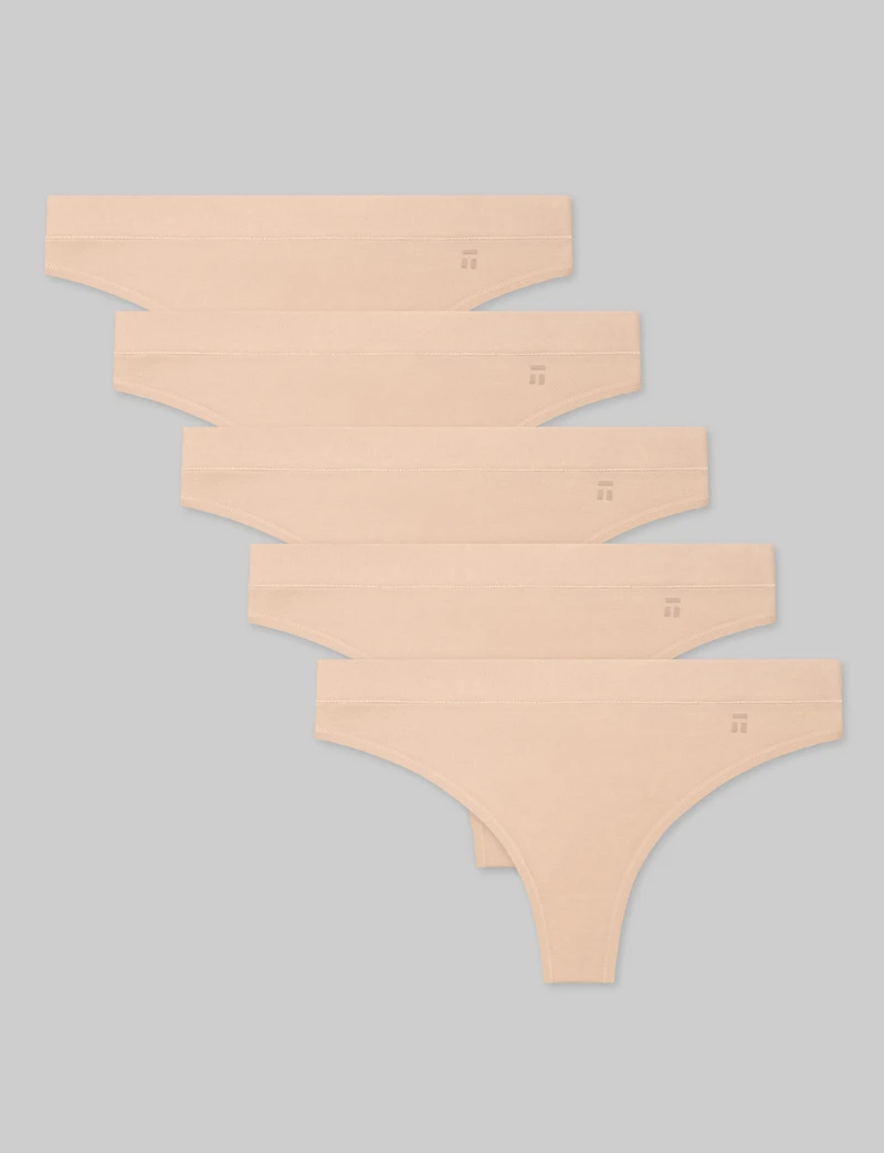 Women's Cool Cotton Thong (5-Pack)