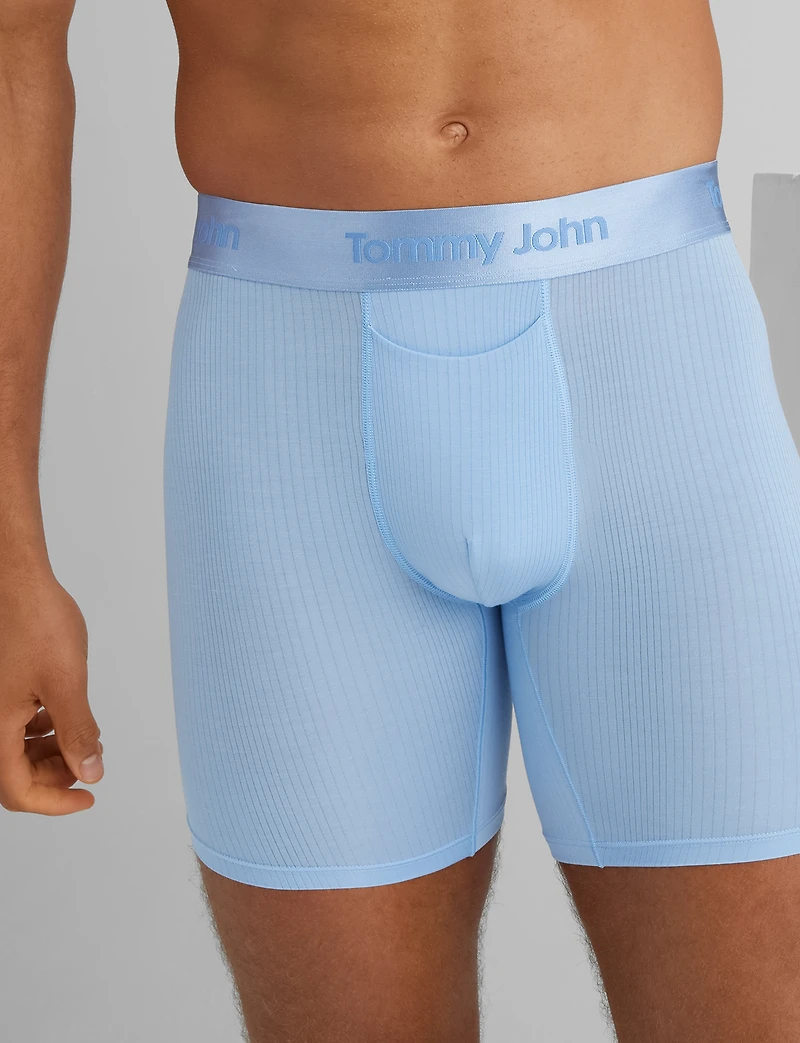 Second Skin Luxe Rib Mid-Length Boxer Brief 6"