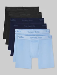 Second Skin Luxe Rib Mid-Length Boxer Brief 6" (6-Pack)