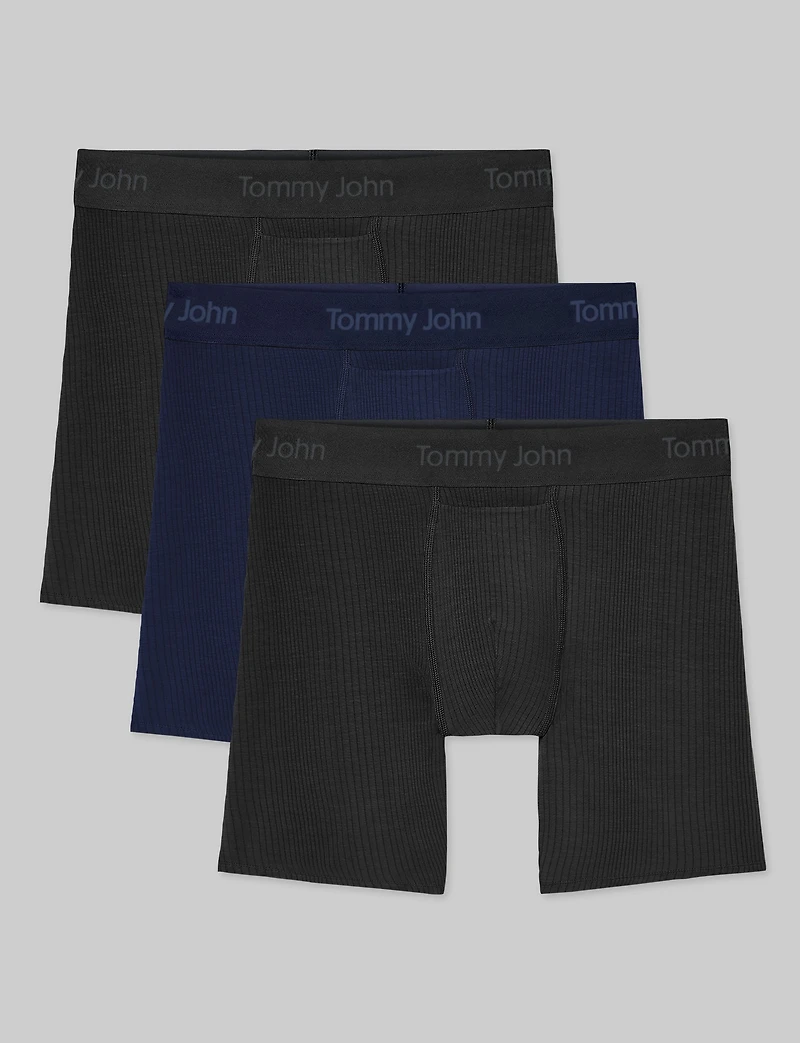 Second Skin Luxe Rib Mid-Length Boxer Brief 6" (-Pack