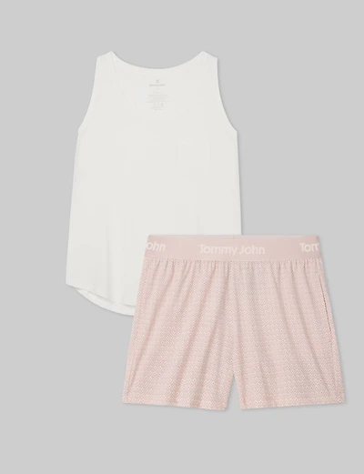 Women's Second Skin Sleep Pocket Tank & Short Set