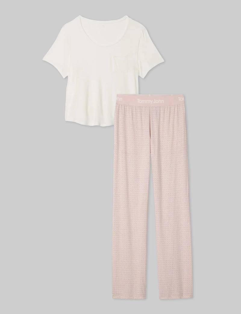 Women's Second Skin Sleep Pocket Tee & Pant Set