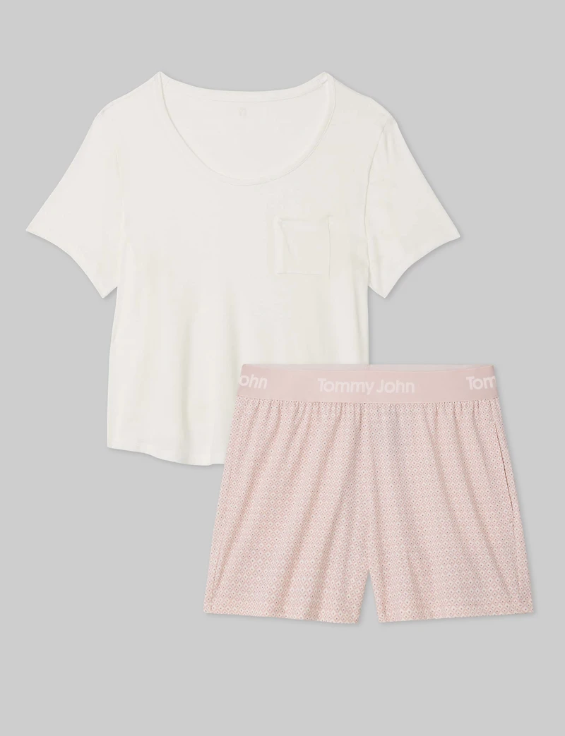 Women's Second Skin Sleep Pocket Tee & Short Set
