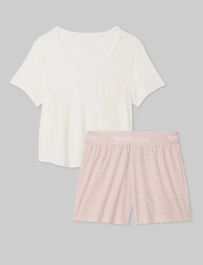Women's Second Skin Sleep Pocket Tee & Short Set