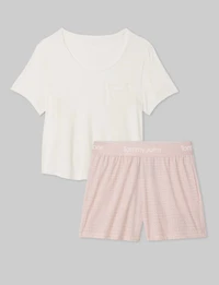 Women's Second Skin Sleep Pocket Tee & Short Set
