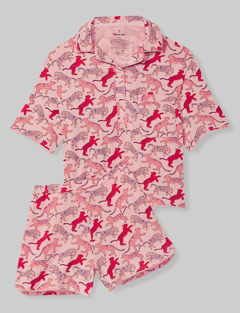 Women's Downtime Pullover Pajama Top & Short Set
