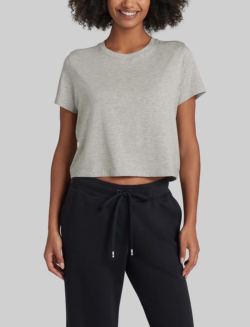Women's Second Skin Not-Too-Cropped Crew Neck Tee