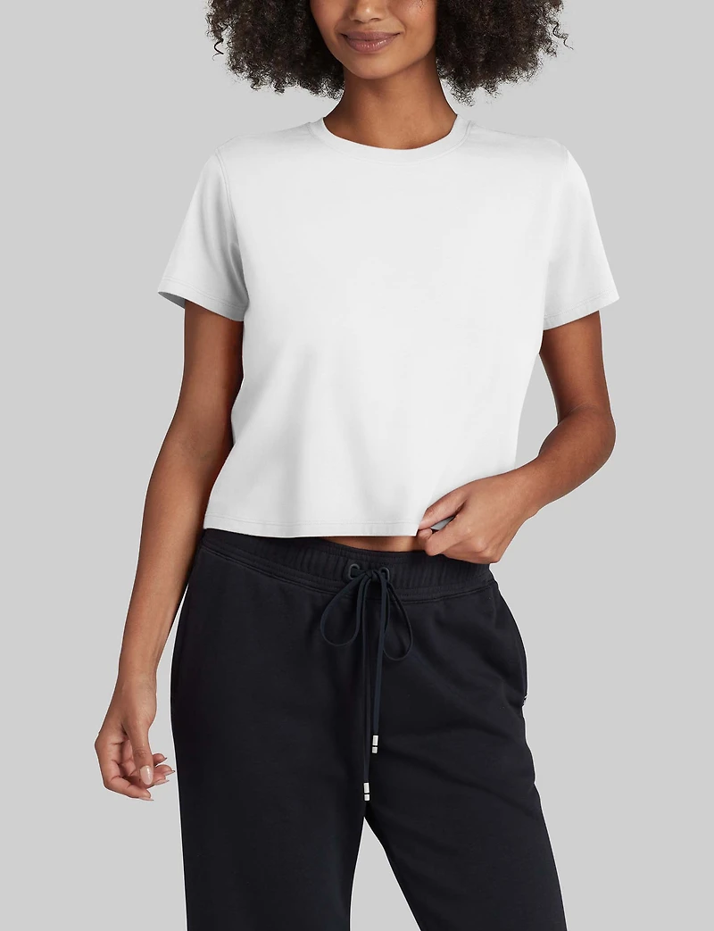 Women's Second Skin Not-Too-Cropped Crew Neck Tee