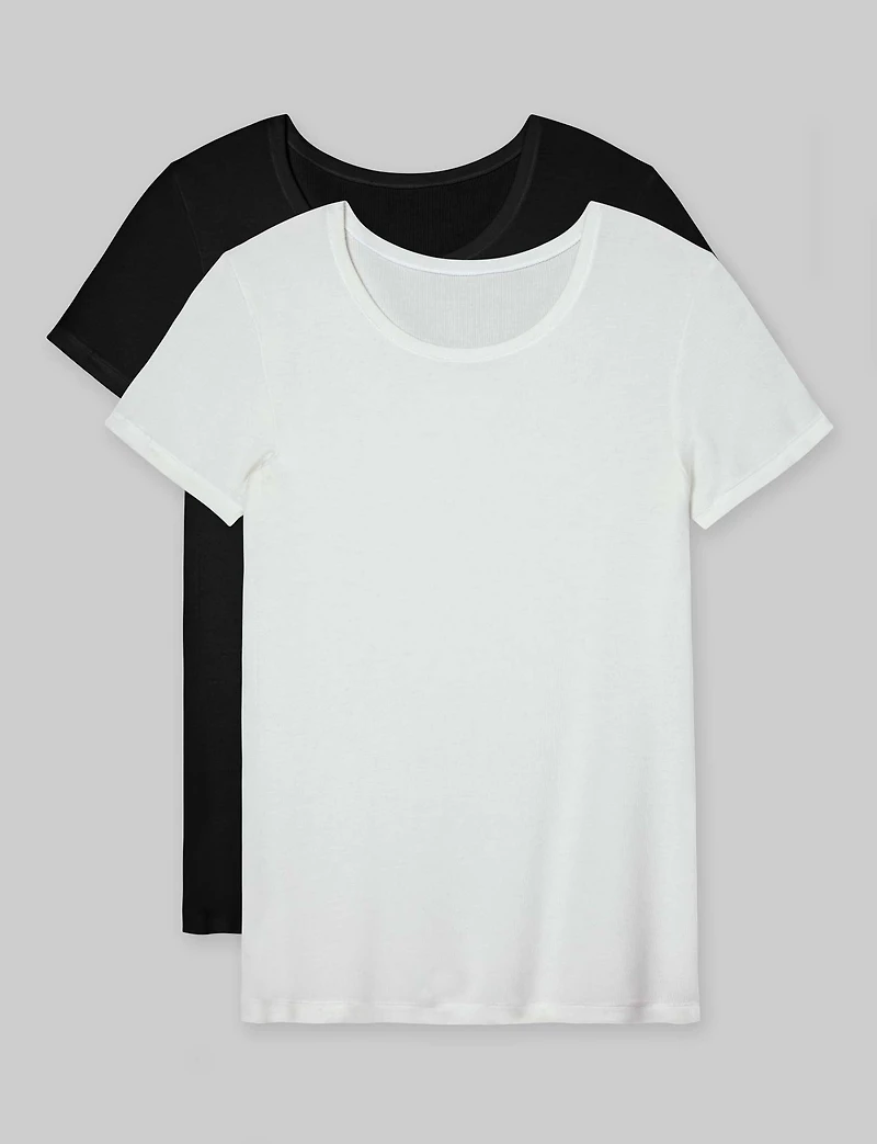Women's Micro Rib Cap Sleeve Tee (2-Pack)