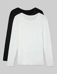 Women's Micro Rib Long Sleeve Tee (2-Pack)