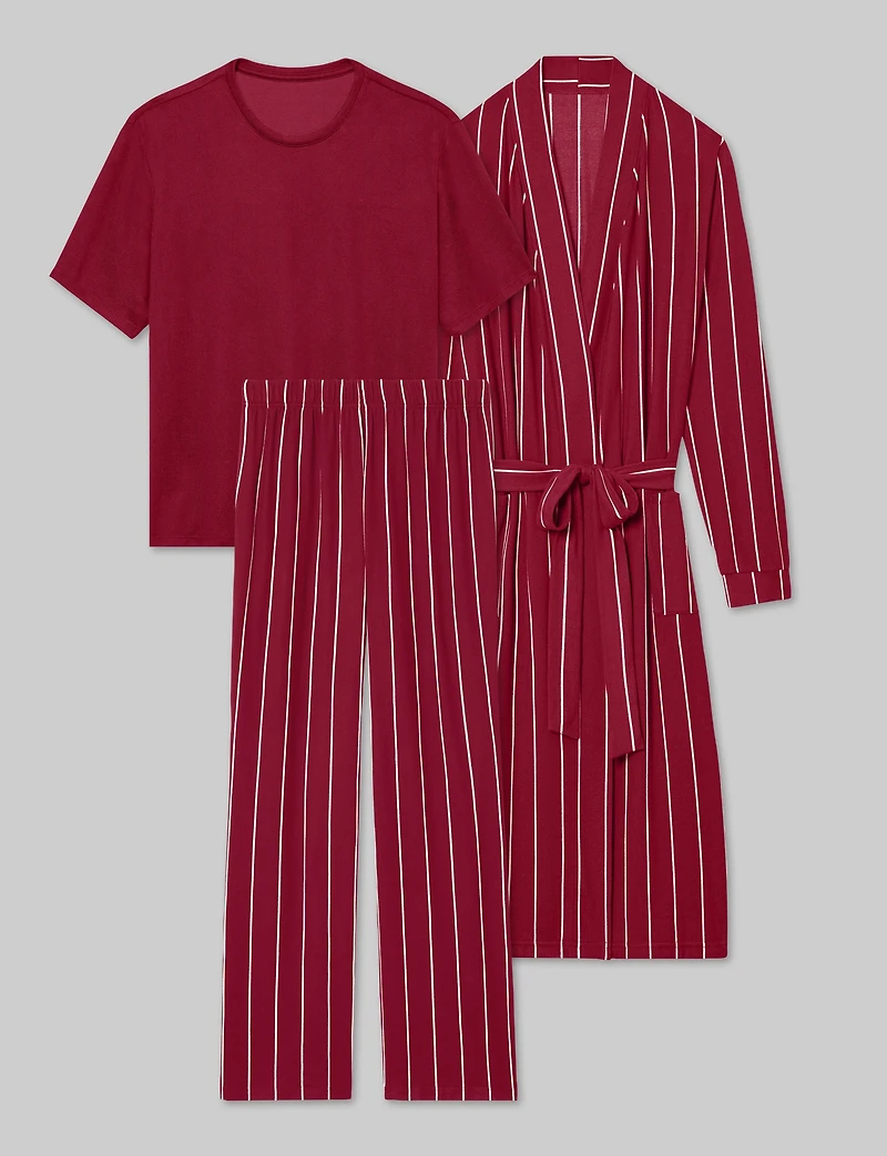 Women's Cozy Tee, Pant & Robe Set