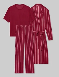 Women's Cozy Tee, Pant & Robe Set