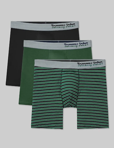 Cool Cotton Mid-Length Boxer Brief 6" (3-Pack)