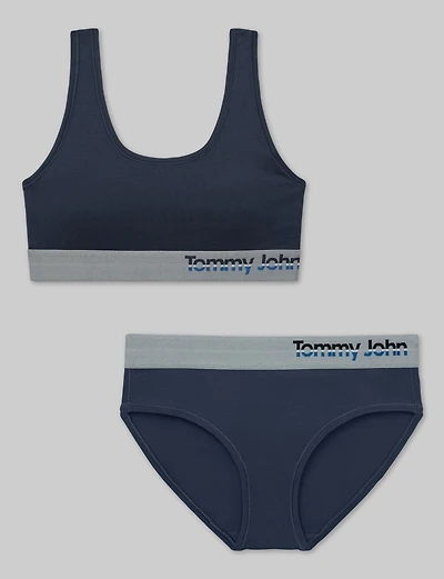Cool Cotton Scoop Bralette & Brief Set