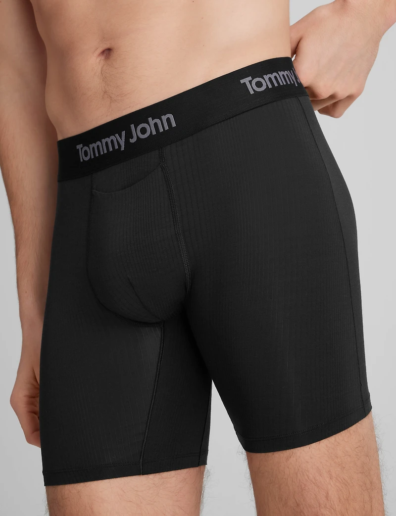 Second Skin Luxe Rib Mid-Length Boxer Brief 6"