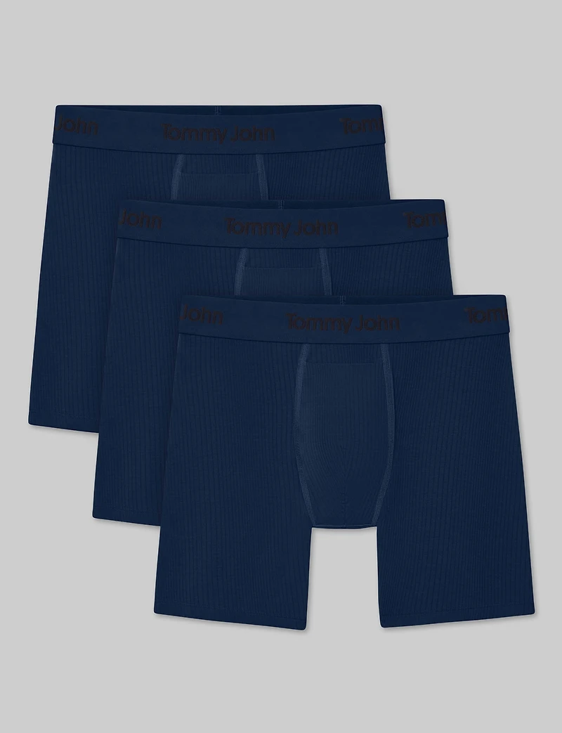 Second Skin Luxe Rib Mid-Length Boxer Brief 6" (-Pack