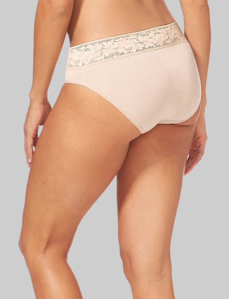 Women's Second Skin Brief, Lace Waist
